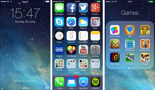 iOS 7 hands-on first impressions - Web Design Hull, TH3 DESIGN - Design ...